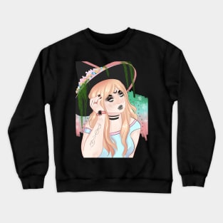 Spring Witch a cold stare Crewneck Sweatshirt